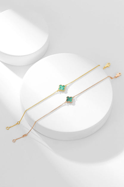 [Clara Jewels]CLOVER BRACELET MALACHITE 1 MOTIF