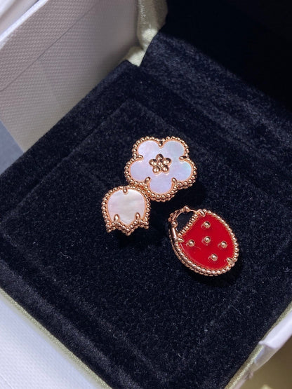 [Clara Jewels]LUCKY 3 MOTIF ROSE GOLD RING