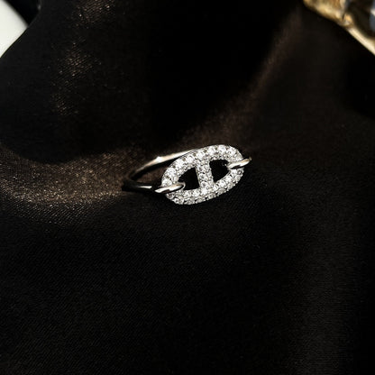 [Clara Jewels]RONDE SMALL SILVER DIAMOND RING