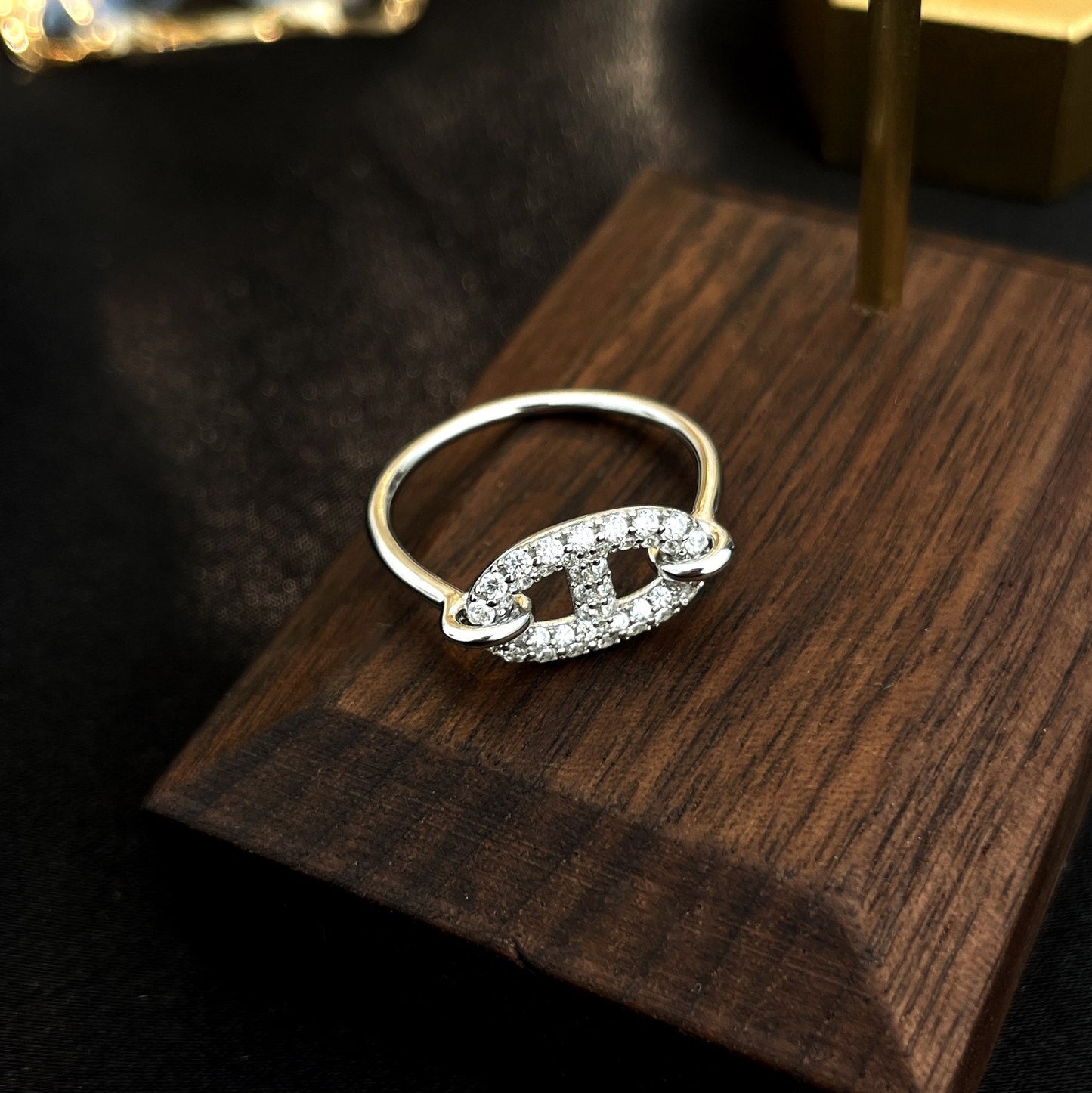 [Clara Jewels]RONDE SMALL SILVER DIAMOND RING