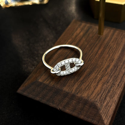 [Clara Jewels]RONDE SMALL SILVER DIAMOND RING