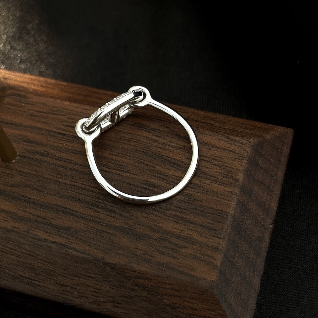 [Clara Jewels]RONDE SMALL SILVER DIAMOND RING