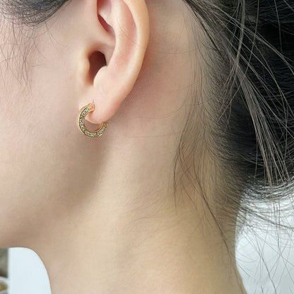 [Clara Jewels]LOVE DIAMOND EARRINGS