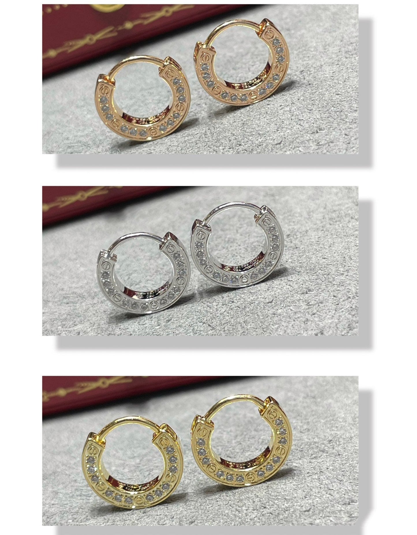 [Clara Jewels]LOVE DIAMOND EARRINGS