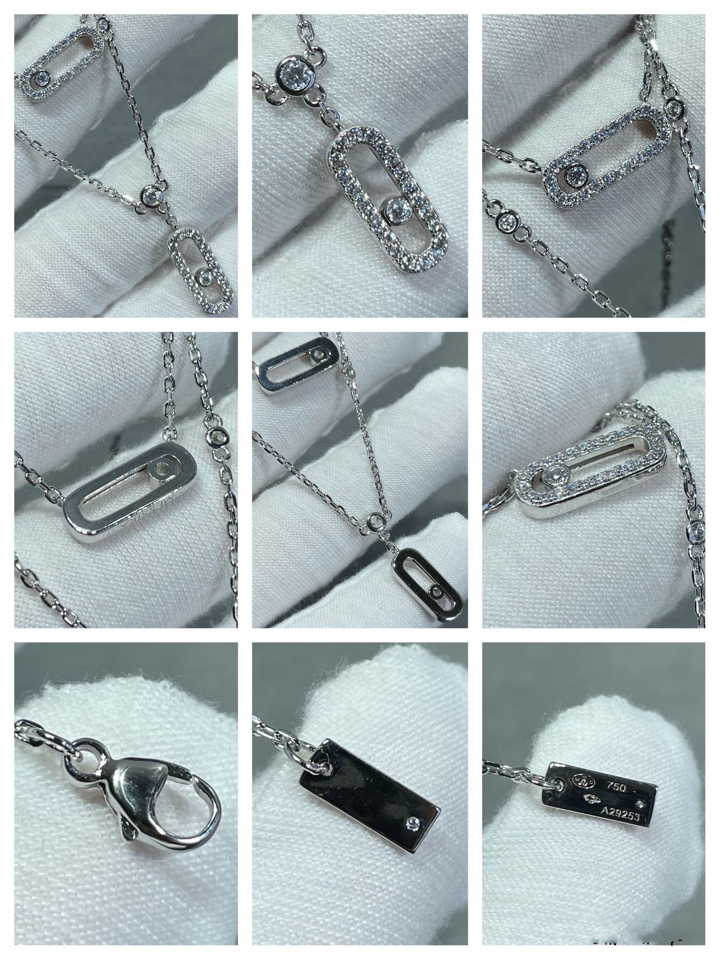 [Clara Jewely]MOVE 2 ROW DIAMOND NECKLACE
