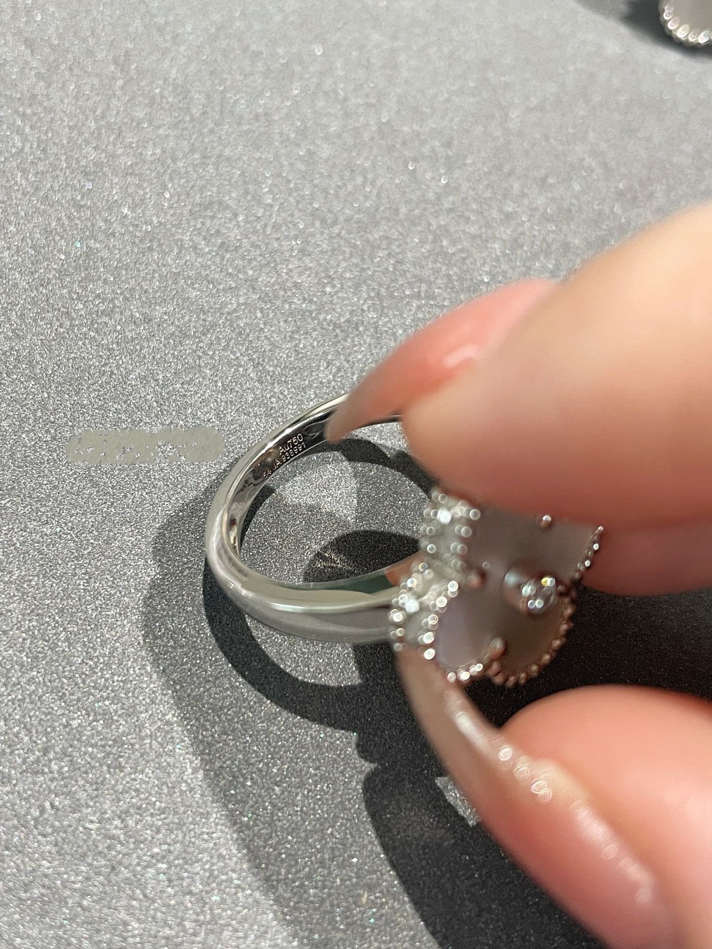 [Clara Jewels]CLOVER SILVER MOP DIAMOND RING