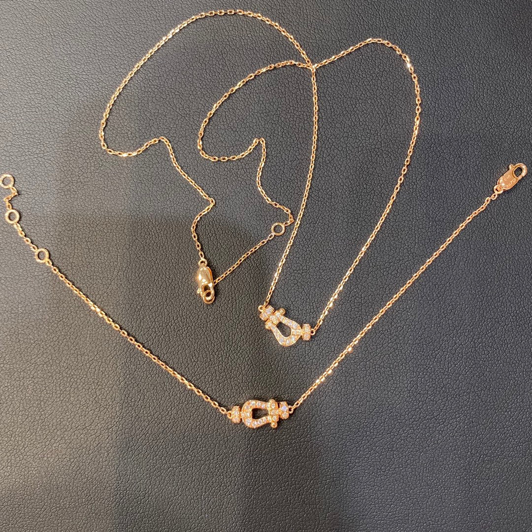 [Clara Jewels]FORCE 10 DIAMOND PINK GOLD NECKLACE MINI MODEL