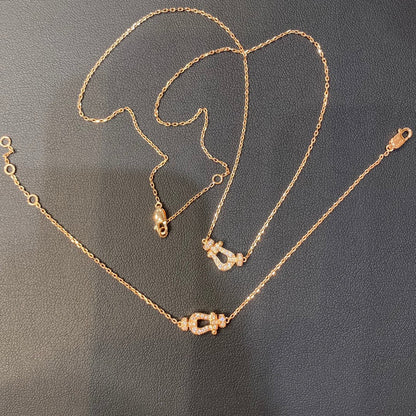 [Clara Jewels]FORCE 10 DIAMOND PINK GOLD NECKLACE MINI MODEL