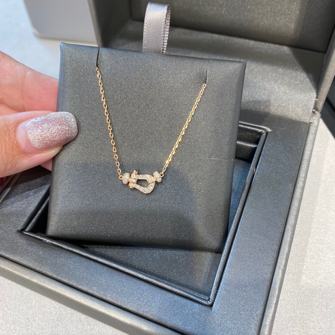 [Clara Jewels]FORCE 10 DIAMOND PINK GOLD NECKLACE MINI MODEL