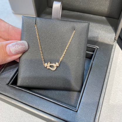 [Clara Jewels]FORCE 10 DIAMOND PINK GOLD NECKLACE MINI MODEL