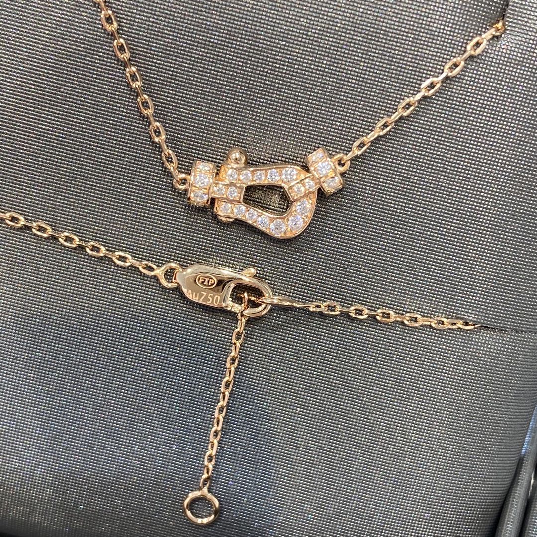 [Clara Jewels]FORCE 10 DIAMOND PINK GOLD NECKLACE MINI MODEL