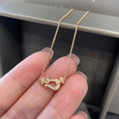 [Clara Jewels]FORCE 10 DIAMOND PINK GOLD NECKLACE MINI MODEL