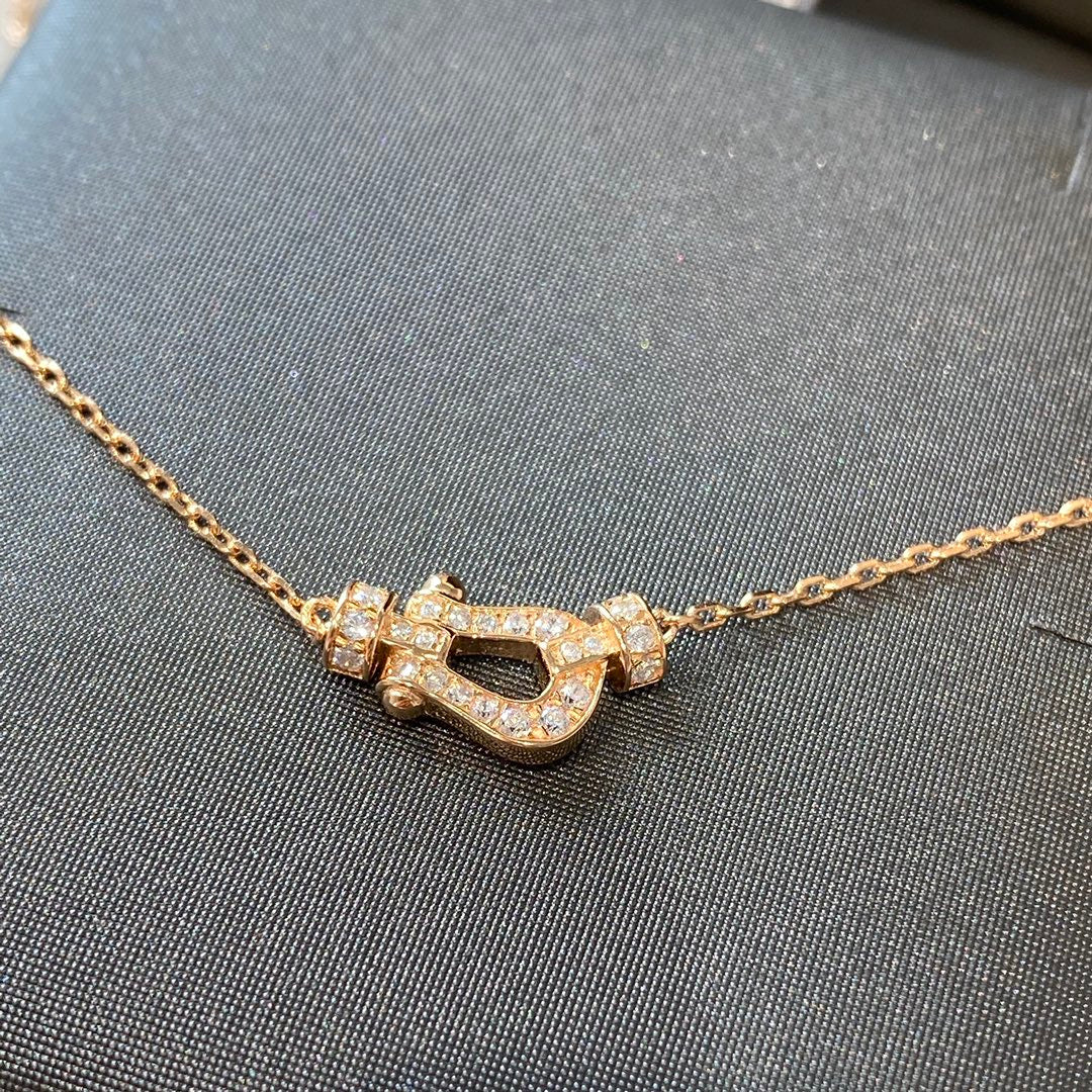 [Clara Jewels]FORCE 10 DIAMOND PINK GOLD NECKLACE MINI MODEL