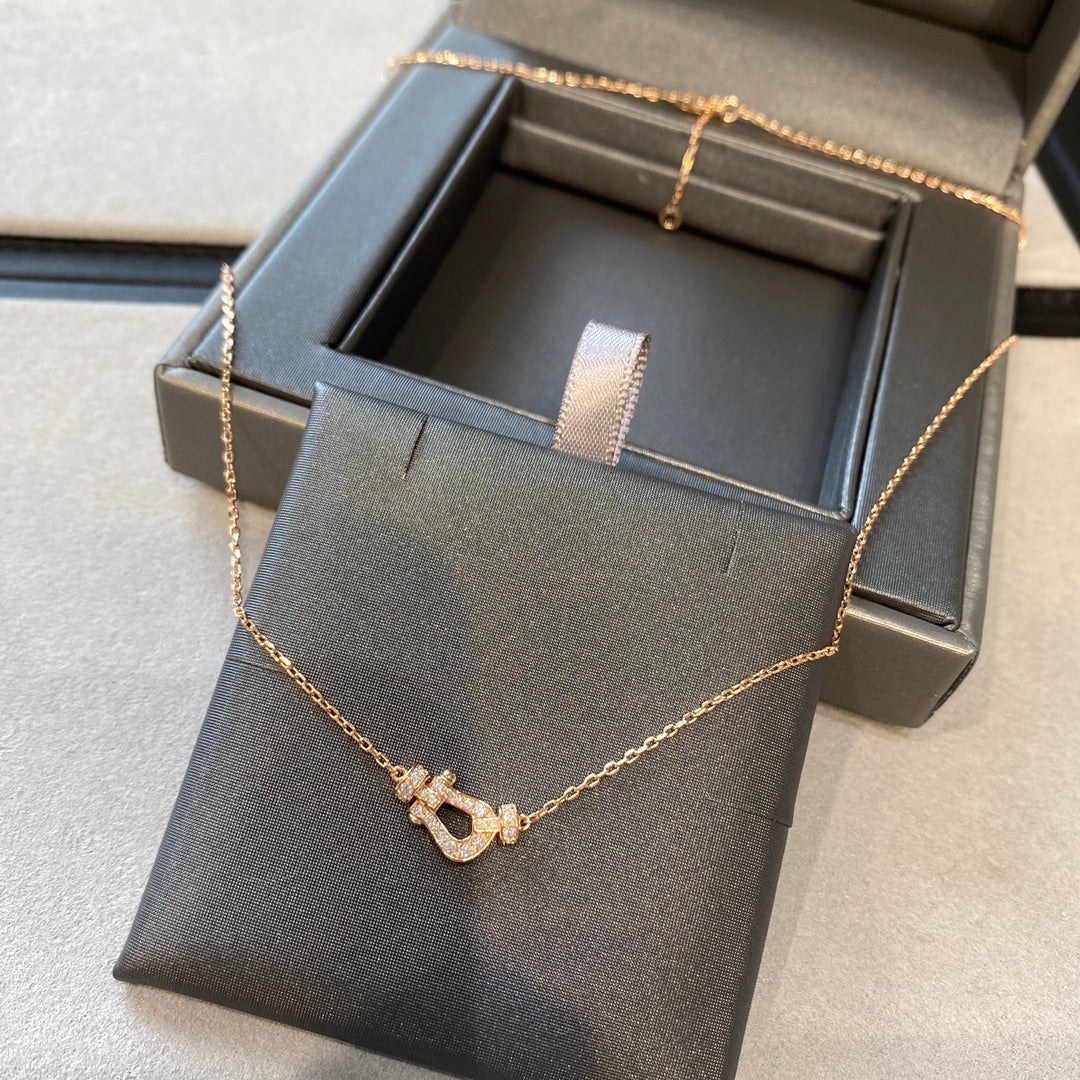 [Clara Jewels]FORCE 10 DIAMOND PINK GOLD NECKLACE MINI MODEL