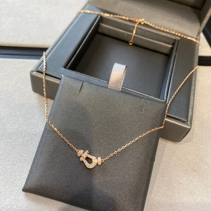 [Clara Jewels]FORCE 10 DIAMOND PINK GOLD NECKLACE MINI MODEL
