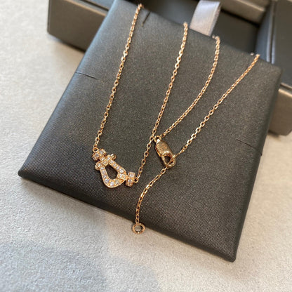 [Clara Jewels]FORCE 10 DIAMOND PINK GOLD NECKLACE MINI MODEL