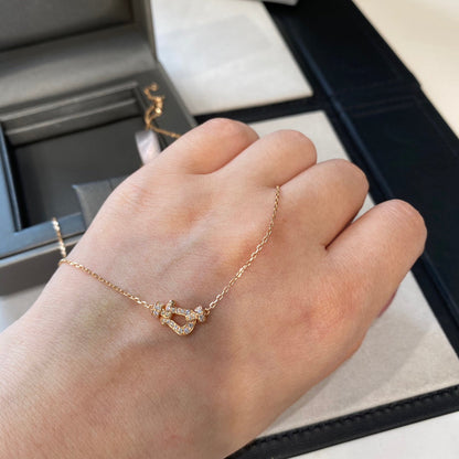 [Clara Jewels]FORCE 10 DIAMOND PINK GOLD NECKLACE MINI MODEL