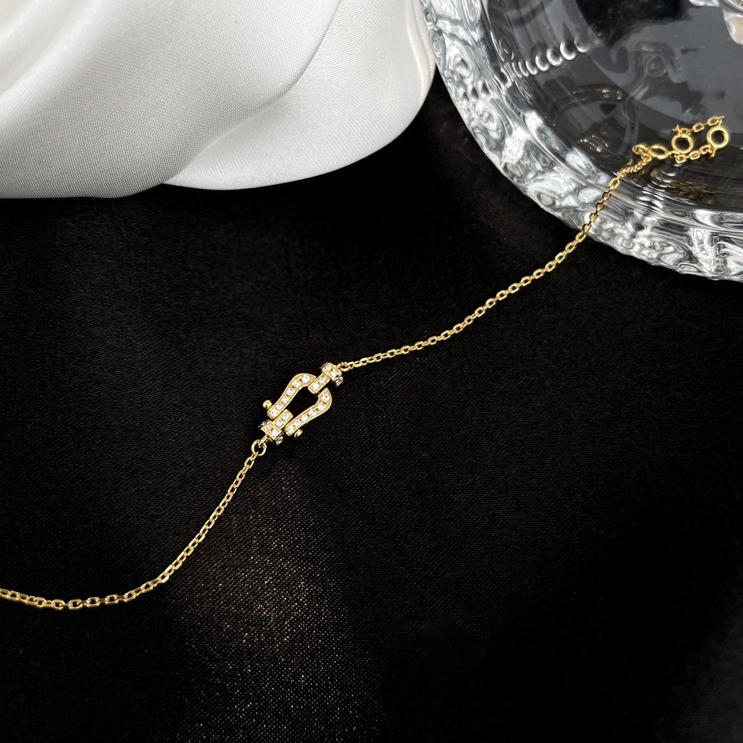 [Clara Jewels]FORCE 10 FULL DIAMOND BUCKLE CHAIN LINK MINI MODEL