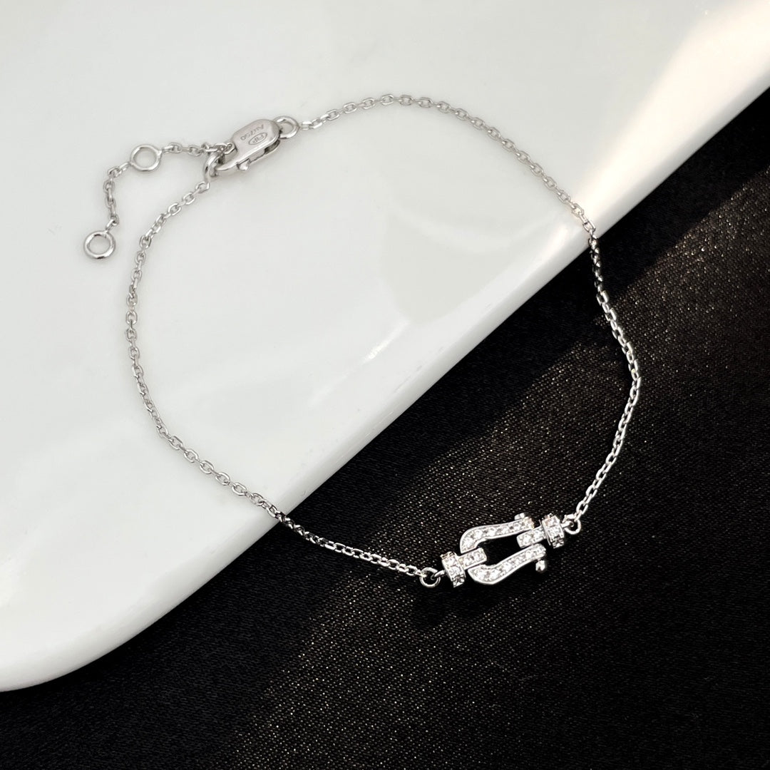 [Clara Jewels]FORCE 10 FULL DIAMOND BUCKLE CHAIN LINK MINI MODEL