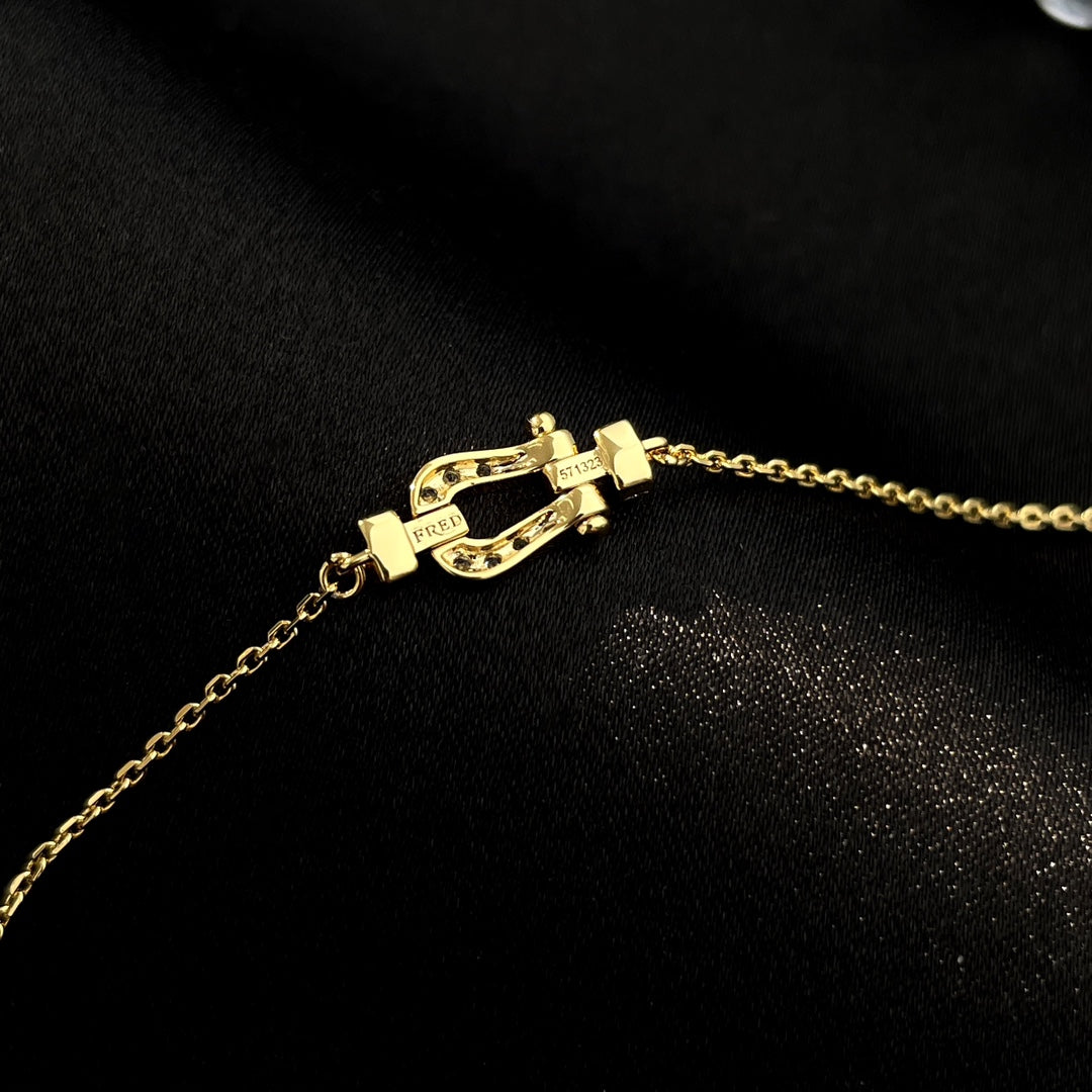 [Clara Jewels]FORCE 10 FULL DIAMOND BUCKLE CHAIN LINK MINI MODEL