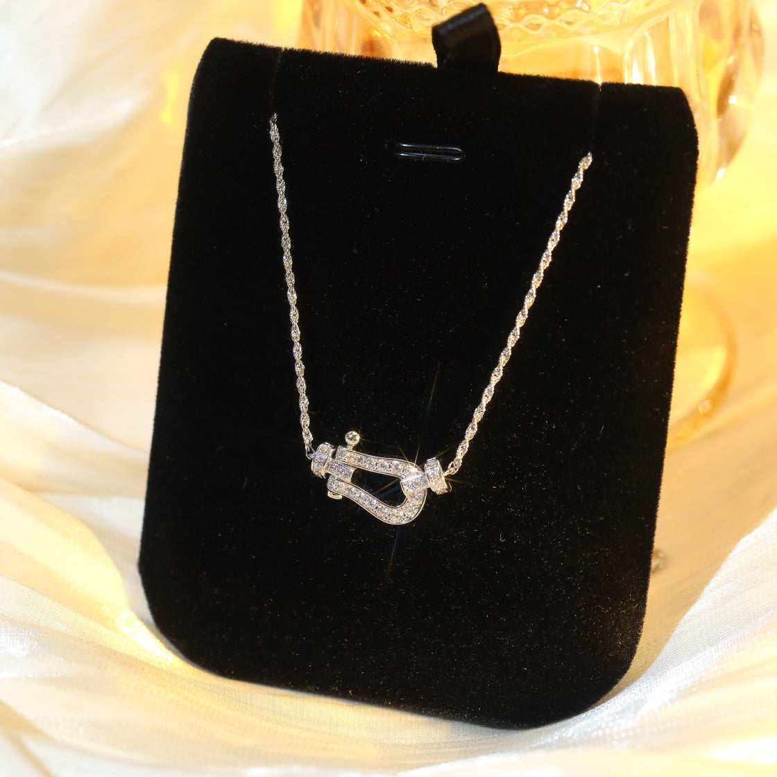 [Clara Jewels]FORCE 10 DIAMOND SILVER NECKLACE MINI MODEL