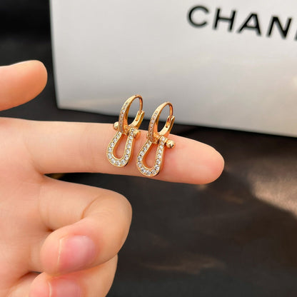 [Clara Jewels]FORCE 10 FULL DIAMOND DROP EARRINGS MEDIUM MODEL