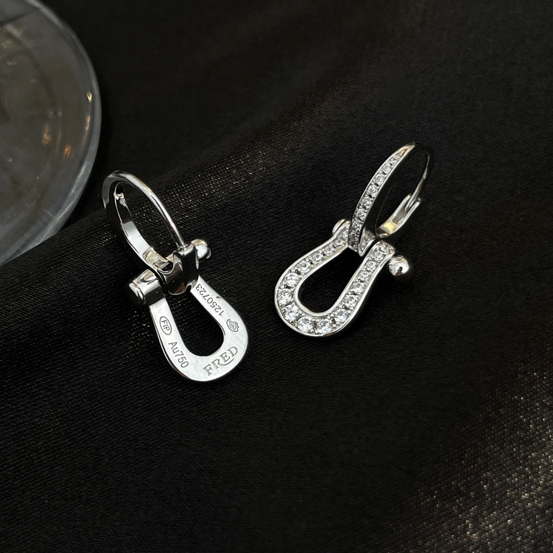 [Clara Jewels]FORCE 10 FULL DIAMOND DROP EARRINGS MEDIUM MODEL