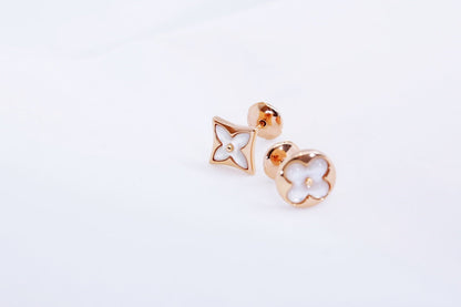 [Clara Jewels]STAR AND SUN PINK GOLD MOP STUD EARRINGS