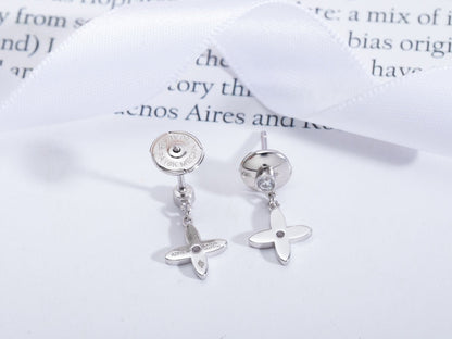 [Clara Jewels]VIDYLLE SILVER DIAMOND MINI DROP EARRINGS