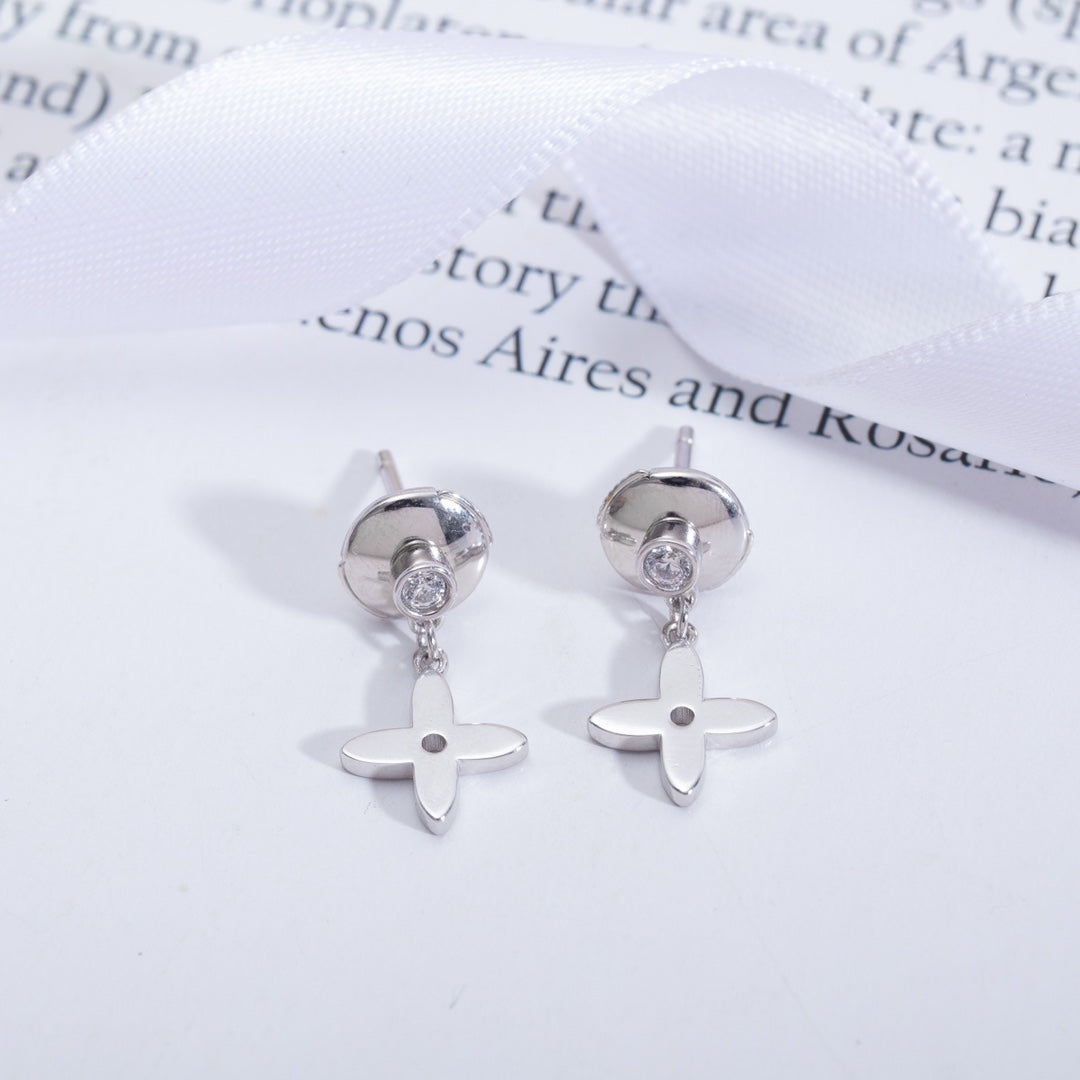[Clara Jewels]VIDYLLE SILVER DIAMOND MINI DROP EARRINGS