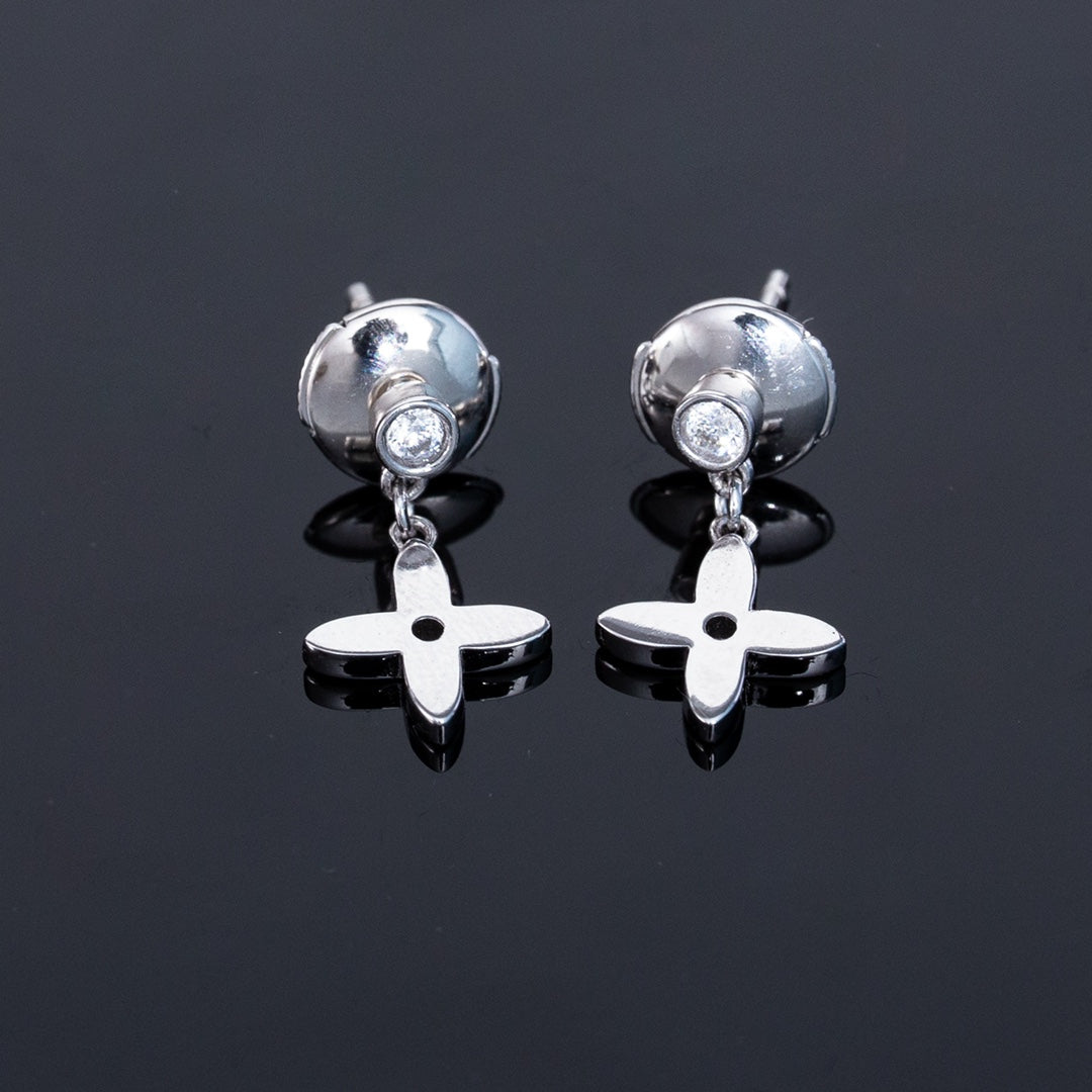 [Clara Jewels]VIDYLLE SILVER DIAMOND MINI DROP EARRINGS