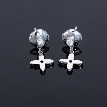 [Clara Jewels]VIDYLLE SILVER DIAMOND MINI DROP EARRINGS