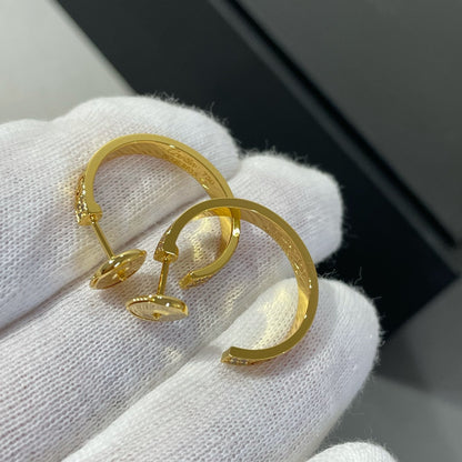 [Clara Jewels]LOVE DIAMOND GOLD HOOP EARRINGS