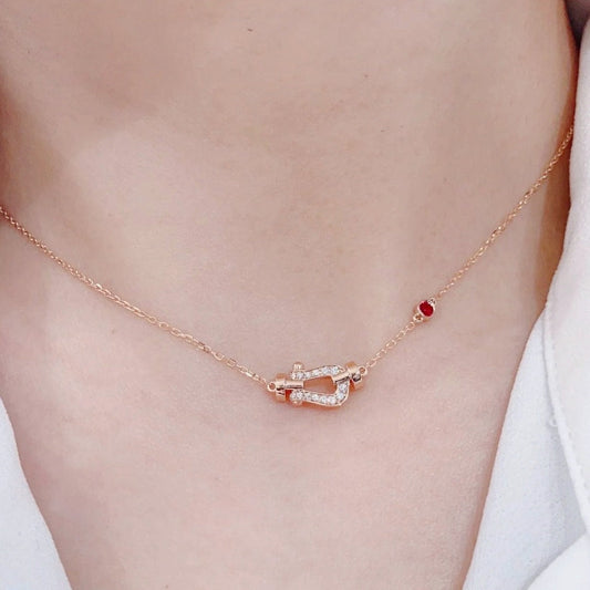 [Clara Jewels]FORCE 10 DIAMOND PINK GOLD NECKLACE