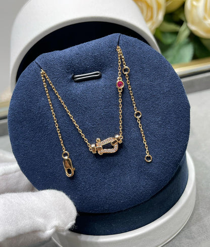 [Clara Jewels]FORCE 10 DIAMOND PINK GOLD NECKLACE