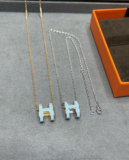 [Clara Jewels]POP H SKY BLUE NECKLACE