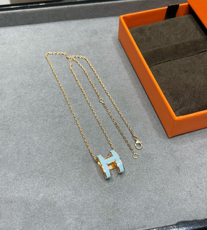 [Clara Jewels]POP H SKY BLUE NECKLACE