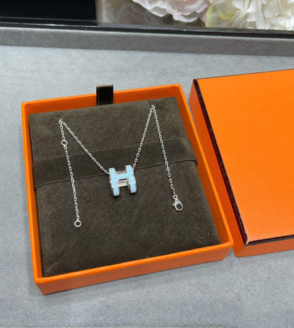 [Clara Jewels]POP H SKY BLUE NECKLACE