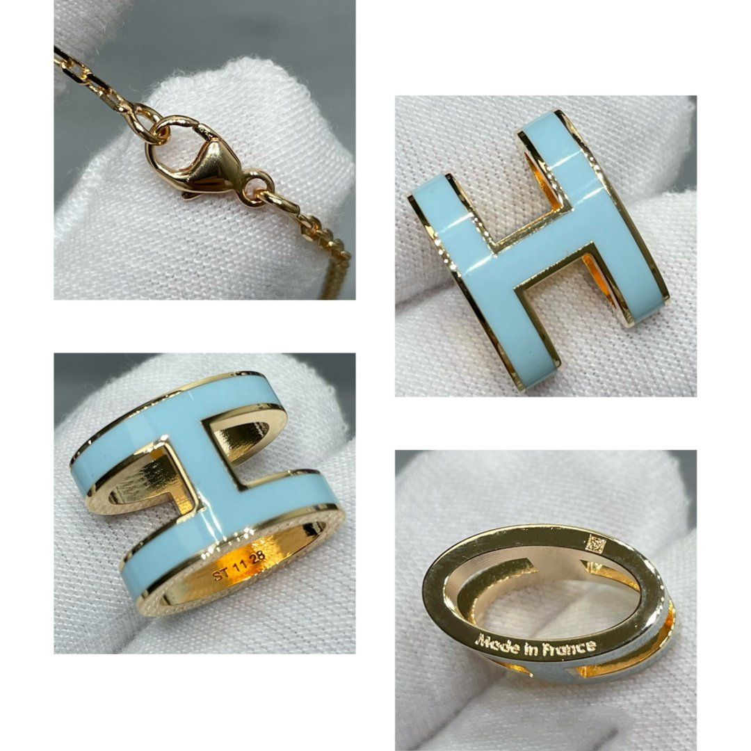 [Clara Jewels]POP H SKY BLUE NECKLACE