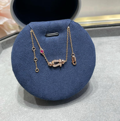 [Clara Jewels]FORCE 10 DIAMOND CHAIN LINK PINK GOLD BRACELET