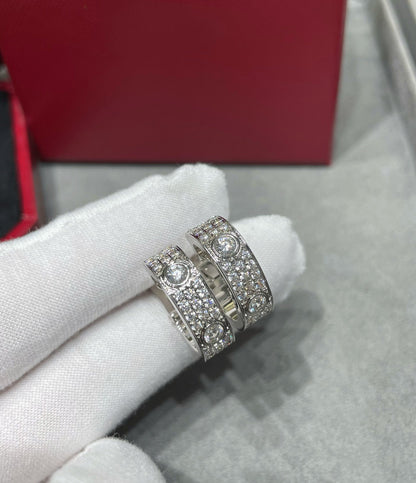 [Clara Jewels]LOVE 5.5MM DIAMOND PAVED EARRINGS