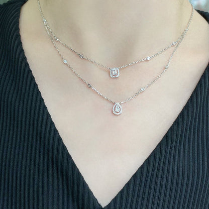 [Clara Jewely]MY TWIN 2 ROW DIAMOND NECKLACE