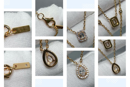 [Clara Jewely]MY TWIN 2 ROW DIAMOND NECKLACE