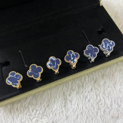 [Clara Jewels]CLOVER PIETERSITE MEDIUM STUD EARRINGS