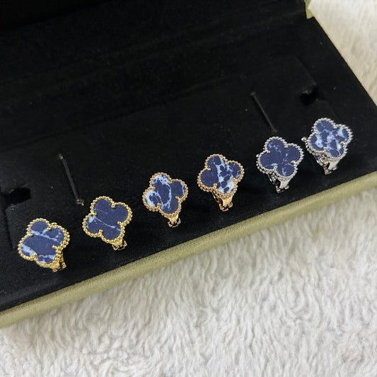 [Clara Jewels]CLOVER PIETERSITE MEDIUM STUD EARRINGS