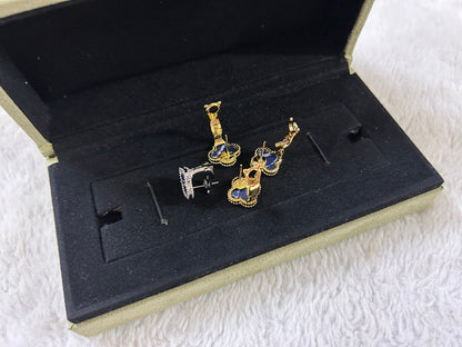 [Clara Jewels]CLOVER PIETERSITE MEDIUM STUD EARRINGS
