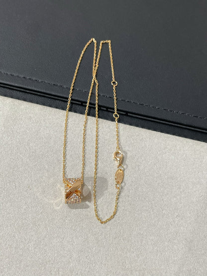 [Clara Jewels]LIENS EVIDENCE DIAMOND PAVED NECKLACE