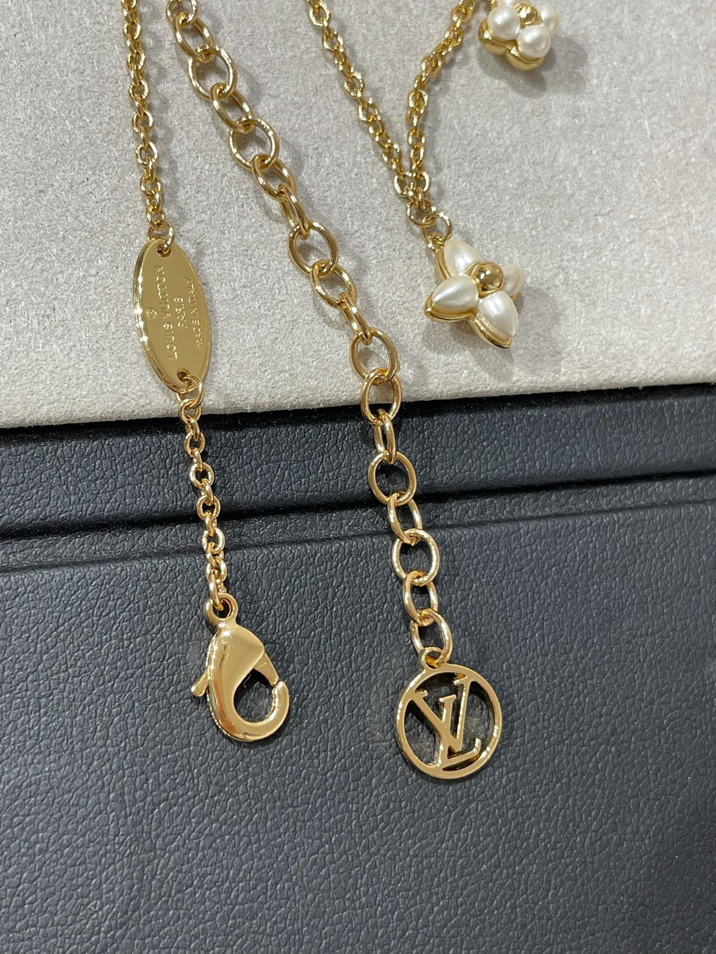 [Clara Jewels]FLOWERGRAM GOLD MOP DOUBLE ROW NECKLACE