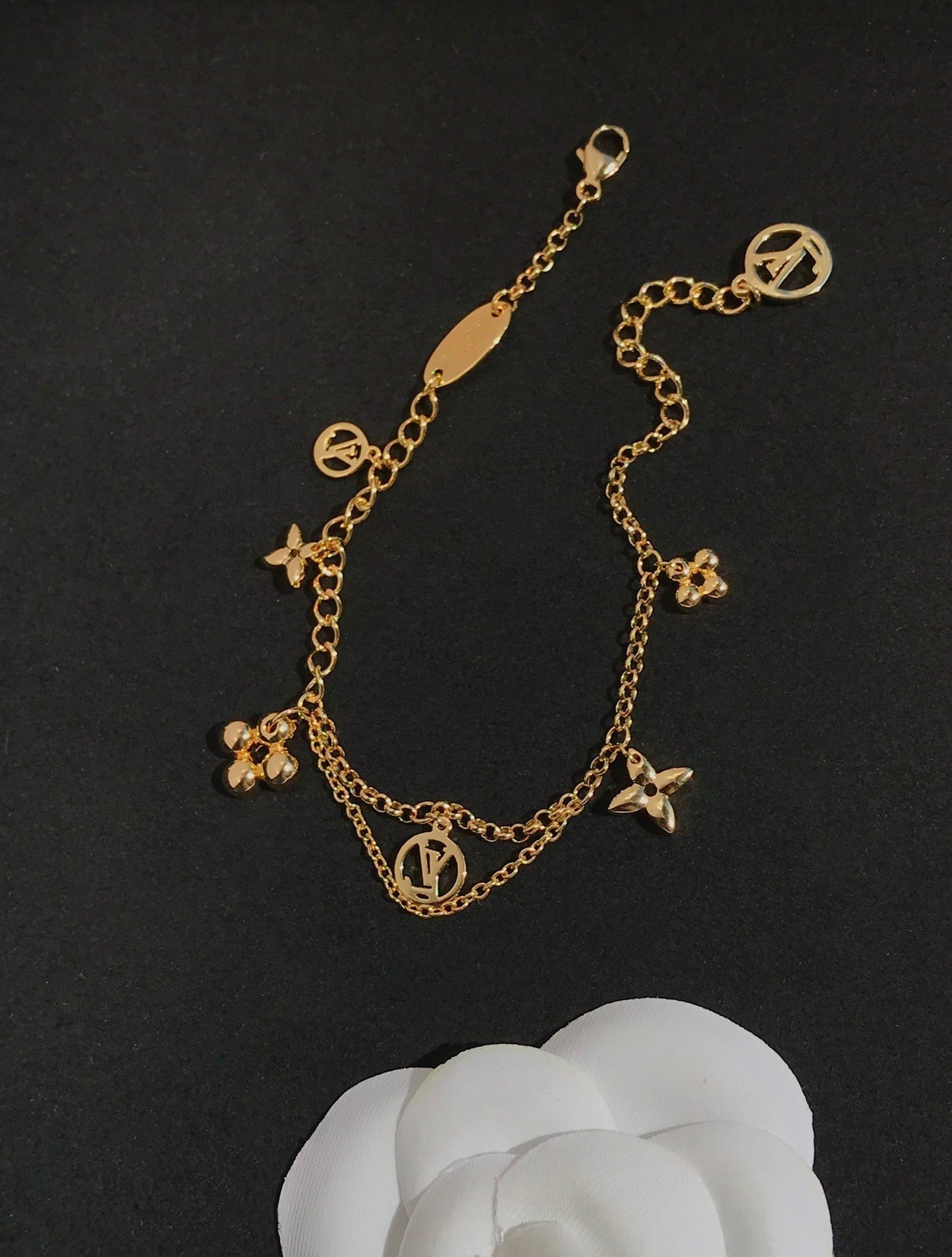 [Clara Jewels]BLOOMING PINK GOLD MOP BRACELET