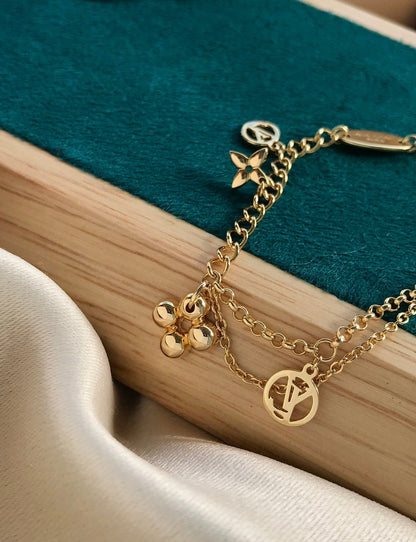 [Clara Jewels]BLOOMING PINK GOLD MOP BRACELET